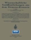 Wissenschaftliche Veroffentlichungen aus dem Siemens-Konzern : Funfter Band 1926-1927 - eBook