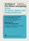 Nachtrag zum Teil II: Sitzungsbericht - eBook