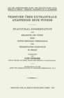 Versuche uber Extradurale Anasthesie beim Pferde : Inaugural-Dissertation - eBook