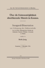 Uber die Existenzmoglichkeit absorbierender Materie im Kosmos : Inaugural-Dissertation zur Erlangung der Doktorwurde bei der Hohen Philosophischen Fakultat der Schlesischen Friedrich-Wilhelms-Universi - eBook