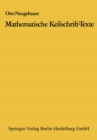 Mathematische Keilschrift-Texte : Mathematical Cuneiform Texts - eBook
