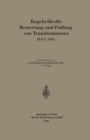 Regeln fur die Bewertung und Prufung von Transformatoren (R.E.T. 1923) - eBook