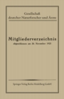 Mitgliederverzeichnis : Abgeschlossen am 30. November 1925 - eBook