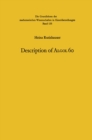 Handbook for Automatic Computation : Description of Algol 60 - eBook