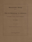 Metronomische Beitrage : No. 7. Ueber die Bestimmung von Araometern mit besonderer Anwendung auf die Feststellung der deutschen Urnormale fur Alkoholometer - eBook