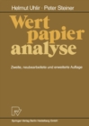 Wertpapieranalyse - eBook
