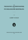 Die Theosophie (Anthroposophie) in Psychologischer Beurteilung - eBook