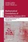 Mathematical Foundations of Computer Science 2015 : 40th International Symposium, MFCS 2015, Milan, Italy, August 24-28, 2015, Proceedings, Part II - Book