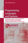 Programming Languages and Systems : 25th European Symposium on Programming, ESOP 2016, Held as Part of the European Joint Conferences on Theory and Practice of Software, ETAPS 2016, Eindhoven, The Net - eBook