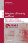 Principles of Security and Trust : 5th International Conference, POST 2016, Held as Part of the European Joint Conferences on Theory and Practice of Software, ETAPS 2016, Eindhoven, The Netherlands, A - Book