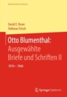 Otto Blumenthal: Ausgewahlte Briefe und Schriften II : 1919 - 1944 - eBook
