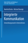 Integrierte Kommunikation : Entwicklungsstand in Unternehmen - eBook