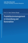 Produktkostenmanagement in Entwicklung und Konstruktion - eBook