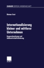 Internationalisierung kleiner und mittlerer Unternehmen : Kooperationsformen und Auenwirtschaftsforderung - eBook