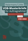 VOB-Musterbriefe fur Auftragnehmer : Bauunternehmen und Ausbaubetriebe - eBook