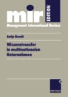 Wissenstransfer in multinationalen Unternehmen - eBook
