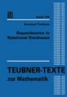 Dependencies in Relational Databases - eBook