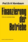 Finanzierung der Betriebe - eBook