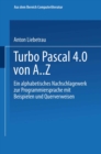 Turbo Pascal 4.0 von A. Z : Eine alphabetisches Nachschlagewerk zur Programmiersprache mit Beispielen und Querverweisen - eBook