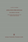 Johannes Philoponos : De opificio mundi - eBook