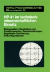 HP-41 im technisch-wissenschaftlichen Einsatz : Dialogsystem, Darstellung von Funktionswerten Relaisschaltungen, Regelkreis-Optimierung, Polkonfigurationen - eBook
