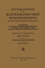 Encyklopadie der Mathematischen Wissenschaften mit Einschluss ihrer Anwendungen : Vierter Band: Mechanik - eBook