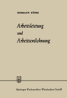 Arbeitsleistung und Arbeitsentlohnung - eBook