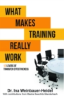 WHAT MAKES TRAINING REALLY WORK : 12 LEVERS OF TRANSFER EFFECTIVENESS - eBook