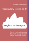 Vocabulary Meteo en-fr : Vocabulaire meteo en-fr - eBook