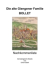 Die alte Giengener Familie BOLLET : Nachkommenliste - eBook