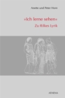 "Ich lerne sehen" : Zu Rilkes Lyrik - eBook