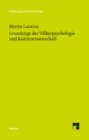 Grundzuge der Volkerpsychologie und Kulturwissenschaft - eBook