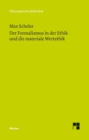 Der Formalismus in der Ethik und die materiale Wertethik : Neuer Versuch der Grundlegung eines ethischen Personalismus - eBook