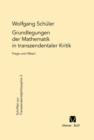 Grundlegungen der Mathematik in transzendentaler Kritik : Frege und Hilbert - eBook