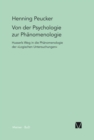 Von der Psychologie zur Phanomenologie : Husserls Weg in die Phanomenologie der "Logischen Untersuchungen" - eBook