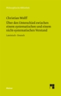 Uber den Unterschied zwischen dem systematischen und dem nicht-systematischen Verstand : Zweisprachige Ausgabe - eBook