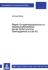 Regeln fuer eigenkapitalersetzende Gesellschafterdarlehen bei der GmbH und ihre Uebertragbarkeit auf die AG - Book