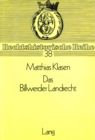 Das Billwerder Landrecht : Landrecht und Landgericht in den Hamburger Elbmarschen - Book