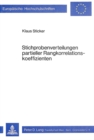 Stichprobenverteilungen partieller Rangkorrelationskoeffizienten - Book