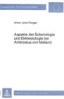 Aspekte der Soteriologie und Ekklesiologie bei Ambrosius von Mailand - Book