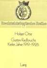 Gustav Radbruchs Kieler Jahre 1919-1926 - Book