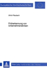 Frueherkennung von Unternehmenskrisen : Dargestellt am Beispiel von Handwerksbetrieben - Book