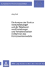 Die Analyse der Struktur von Einstellungen und der Relationen von Einstellungen und Verhaltensweisen im Rahmen des Komponentenmodells - Book