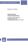 Nichtkardinale Verhandlungstheorie : Ein Beitrag zum begrifflichen Fundament spiel- und verhandlungstheoretischer Konzepte - Book