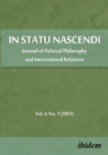 In Statu Nascendi - Journal of Political Philosophy and International Relations 2021/1 - Book