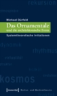Das Ornamentale und die architektonische Form : Systemtheoretische Irritationen - eBook