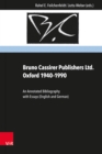 Bruno Cassirer Publishers Ltd. Oxford 1940-1990 : An Annotated Bibliography with Essays (English and German) - eBook