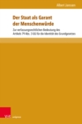 Der Staat als Garant der Menschenwurde : Zur verfassungsrechtlichen Bedeutung des Artikels 79 Abs. 3 GG fur die Identitat des Grundgesetzes - eBook