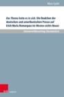 Schriften des Erich Maria Remarque-Archivs. : Eine vergleichende Rezeptionsstudie A - Book