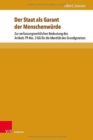 Der Staat als Garant der Menschenwurde : Zur verfassungsrechtlichen Bedeutung des Artikels 79 Abs. 3 GG fur die Identitat des Grundgesetzes - Book